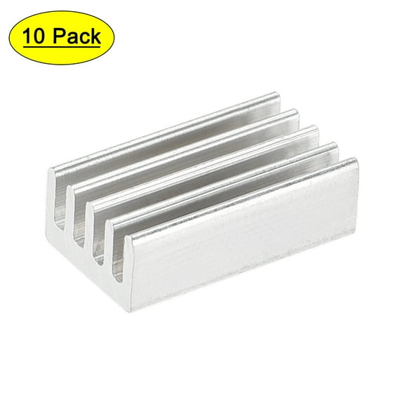 Electronics Cooler Heatsink for MOS GPU IC Chip Silver 15 x 9 x 5 mm 10pcs