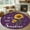 Purple, variant on Teal Sunshine Sunflower Round Area Rug 3 FT, Small Kitchen Bathroom Mat, Pastoral Bees Farmhouse Floral Washable Indoor Outdoor Throw Runner Carpet Doormat for Table Shower Sofa Entryway