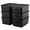 Black, variant on ZDM Storage Bins Plastic Storage Baskets With Lid Small Baskets for Organizing Stackable Storage Container Organizer Bins for Shelves Drawers Desktop Playroom Classroom Office, 6 Pack,Black