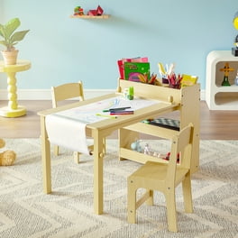 INFANS 3 in 1 Activity Table Chair Set Toddler Furniture with Removable Tabletop Blackboard Walmart