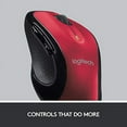 thumbnail image 2 of Logitech M510 Wireless Computer Mouse - Comfortable Shape with USB Unifying Receiver, with Back/Forward Buttons and Side-to-Side Scrolling - Red, 2 of 5
