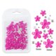 thumbnail image 1 of Bolsa de joyería con flores de cinco pétalos para decoración de uñas Joyería de flores acrílicas blancas y rosas con cuentas de oro y plata Flor de resina, 1 of 6
