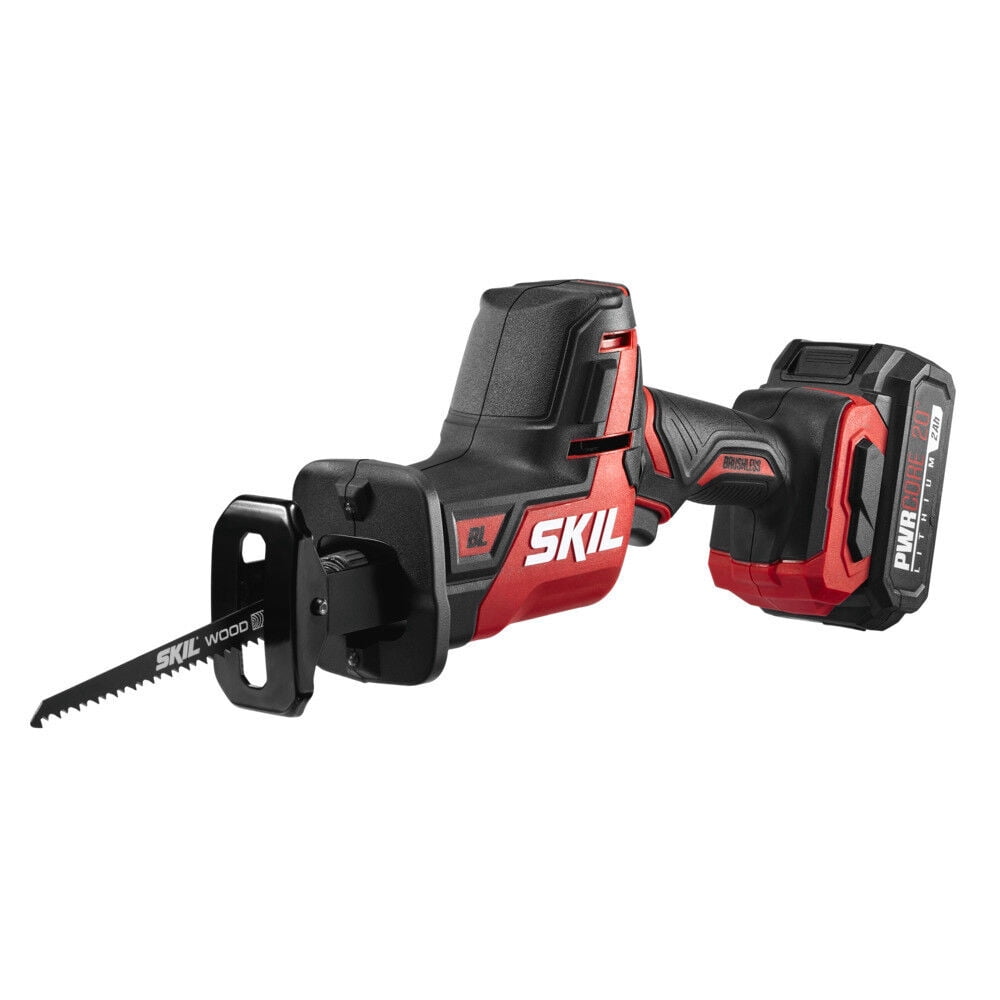 SKIL RS5825B-10 20V PWRCORE 20 Brushless Compact Lithium-Ion Cordless Reciprocating Saw Kit (2 Ah)
