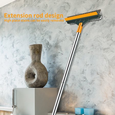 

YFMALL Cleaning Brush V-shaped Head Double Hair 180 Degree Rotating 3-in-1 Portable Floor Tile Gap Cleaning Scraping Tool Daily Use