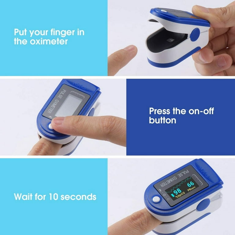 generatie Hertog Er is een trend Fingertip Pulse Oximeter Blood Oxygen Meter SpO2 Monitor, Blood Oxygen  Saturation Monitor SpO2 Level Heart Rate Monitor, OLED Digital Display -  Walmart.com