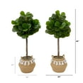 thumbnail image 2 of Nearly Natural 4ft. Artificial Fiddle Leaf Fig Tree with Handmade Jute & Cotton Basket with Tassels DIY KIT (Set of 2), Green, 2 of 3