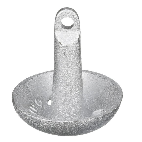 Attwood Ancre de Bateau Marin 9941-1 Style Champignon; 8 Livres; Peint en Aluminium; Gris; Fonte; pour Bateaux Légers