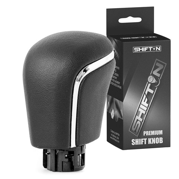 SHIFTIN Black Leather Gear Shift Knob Shifter for Toyota Camry Corolla Avalon (Black Leather)