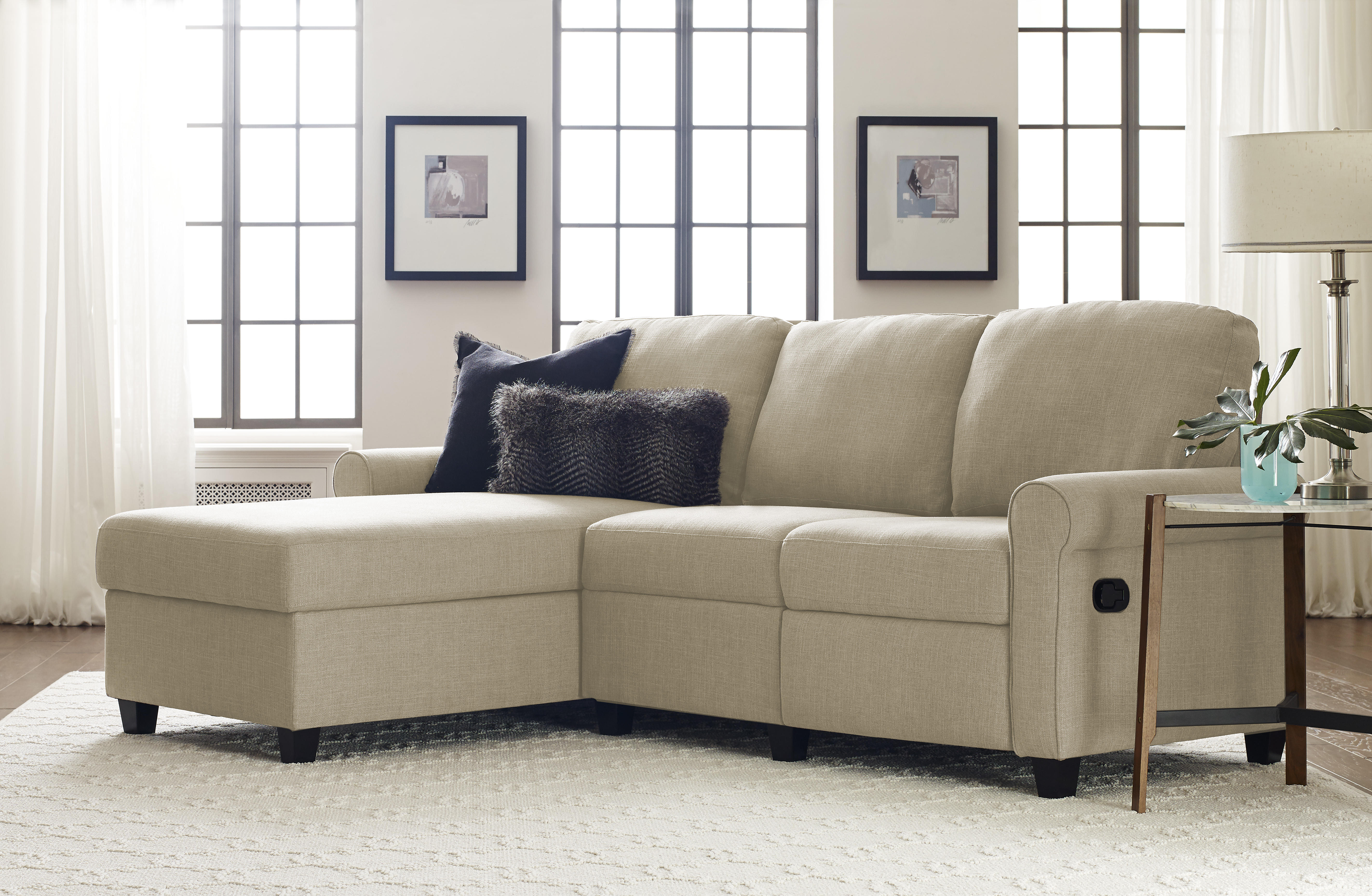 Serta Copenhagen Reclining Sectional with Left Storage Chaise - Oatmeal - image 3 of 9