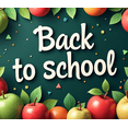 thumbnail image 3 of Back to School Theme Chalkboard Design Banner Colorful Pencils Apples Classroom Decor Background Academic Celebrations Photography Props Decorations, 3 of 3