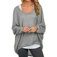 thumbnail image 2 of MPWEGNP Sweaters Womens Batwing Sleeve Pullover Tops Off Shoulder Loose Oversized Baggy Sweater Shirts Casual T Shirt Blouses Fall Dress for Women, 2 of 9