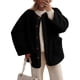 thumbnail image 1 of Abrigos de Invierno para Mujer, de Larga, con Botones, Chaquetas de Forro Suave, Ropa de Abrigo, Moda de Otoño Negro M, 1 of 9