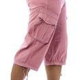 thumbnail image 4 of X RAY JEANS Mens Belted 18" Inseam Below Knee Long Cargo Shorts, Pastel Pink, 28, 4 of 5