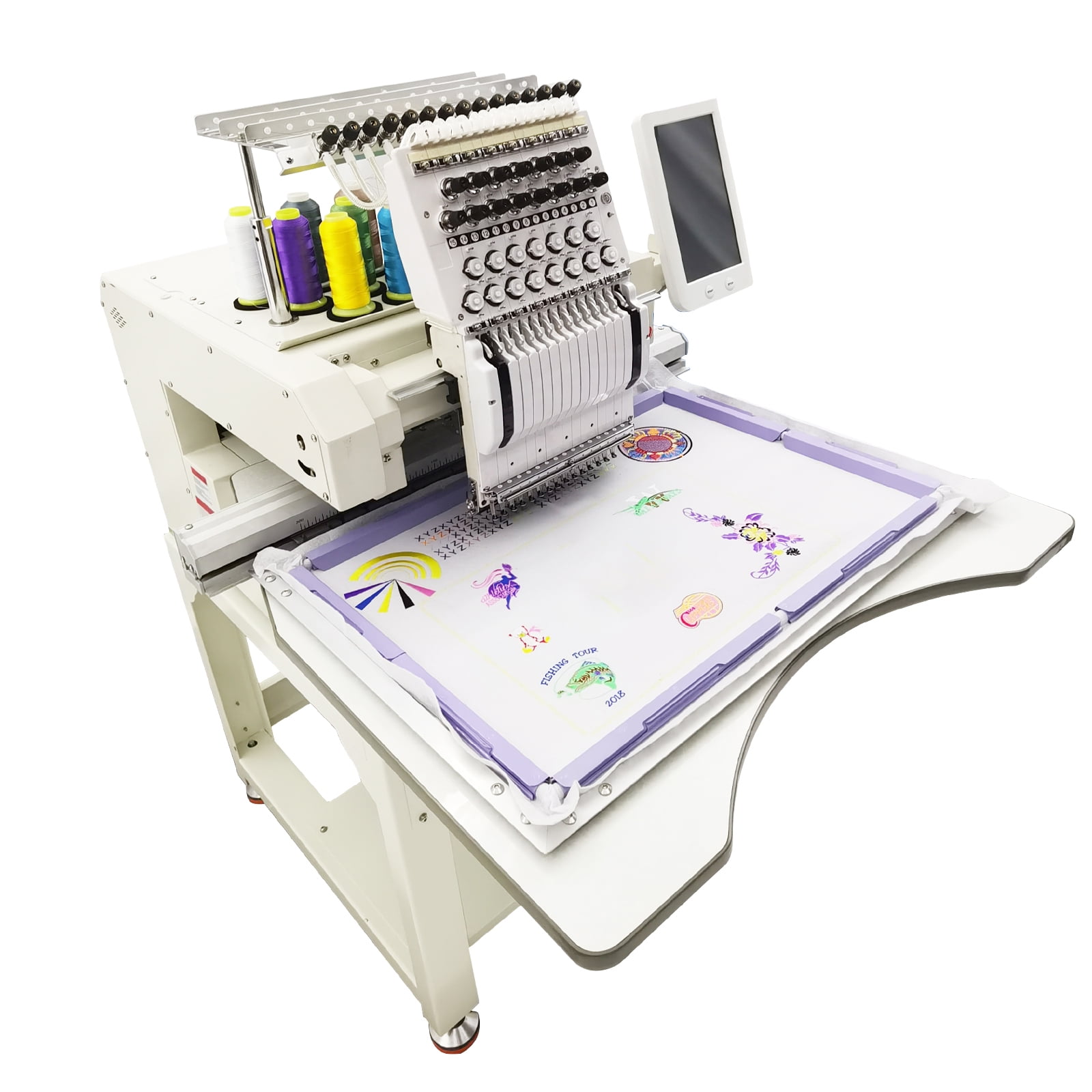 Single Head 15 Needle Commercial Automatic Embroidery Machine