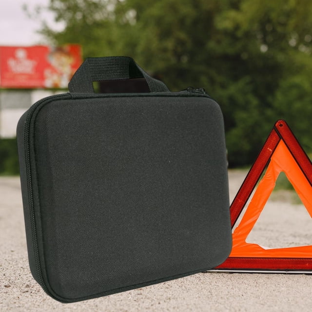 Bolsa de almacenamiento con forma de triángulo de advertencia, estuche de transporte compacto, resistente al polvo y al agua, estuche de protección