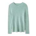 thumbnail image 5 of G Guzemor 2025 Women’s 100% Merino Wool Crew Neck Thin Fit Sweater Long Sleeve Spring Knitted Lightweight Tops Basic Pullover, 5 of 8