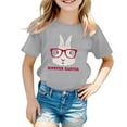 thumbnail image 1 of TZEWGL T-Shirts pour Enfants Mignon Lapin Graphique Manches Courtes Col Rond pour Filles Garçons Taille 4-5T, 1 of 3