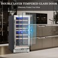 thumbnail image 3 of Litake 28 Bottles Wine Fridge, Dual Zone Wine Cooler Refrigerator with Glass Door, Adjustable Shelves, Digital Temperature Control for Red, White and Champagne, Freestanding/Built-in, 3 of 8