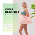 thumbnail image 3 of Tmrbno Women's Transparent Jelly Beach Tote Bag, Neon Flamingo, Large, 3 of 6