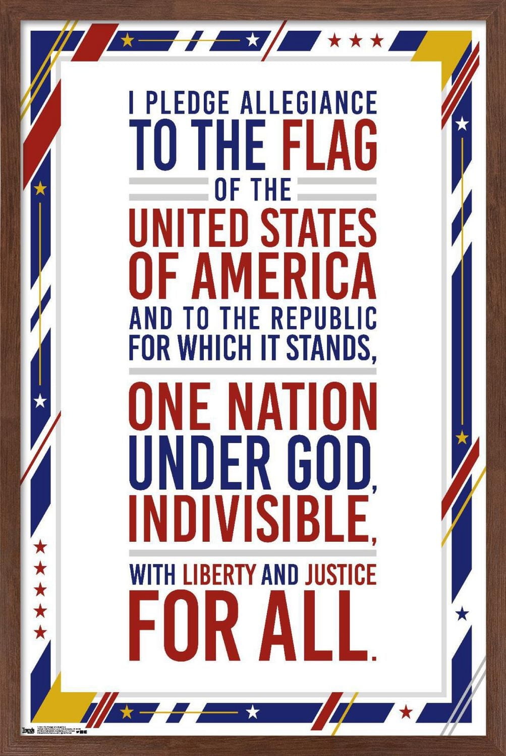 The United States Of America - Pledge Of Allegiance Wall Poster