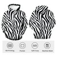 thumbnail image 4 of QTAGTESS Men's Zebra Print Hoodie Black and White Animal Pattern Y2K Pullover Sweatshirt, 4 of 8