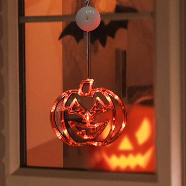 Luces de noche, luces de Halloween, cadena de luces decorativas para fiestas navideñas, sombrero de calabaza, castillo, lámpara de succión, luces LED, lámpara de succión