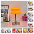 thumbnail image 4 of Lámpara de mesa de cristal Macaron, atenuación tricromática, lámparas de ambiente para sala de estar, protección ocular, luz nocturna, decoración de cabecera de dormitorio de niña, 4 of 5