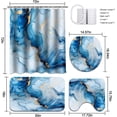 thumbnail image 2 of 4Pcs Bathroom Sets with Shower Curtain and Rugs, Marble Bathroom Shower Curtain Sets, Black White Gold Modern Art Bathroom Sets with Rugs and Accessories, 2 of 8