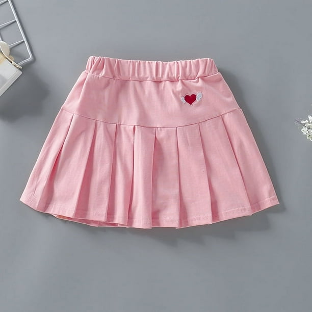 Falda de verano para niñas, falda plisada, falda deportiva de seda helada, falda fina anti-caminar