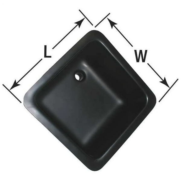 Laboratory Sink 12 in x 12 in, 1, Above or Below, High Density Polyethylene