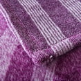 Mainstays Stripe Plush Blanket, Purple, Full/Queen