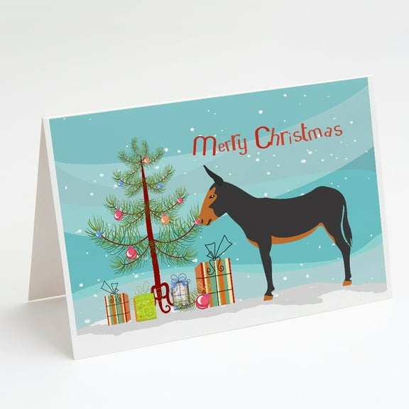 Catalan Donkey Christmas Greeting Cards and Envelopes Pack of 8
