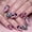 Purple, variant on Miwamany 24Pcs Halloween Goth Press on Nails Medium Stiletto Almond Fake Nails Red Halloween Acrylic False Nails Full Cover Reusable Stick on Nails for Women Girls