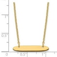 thumbnail image 5 of Auriga Fine Jewelry 925 Sterling Silver Gold-plated Polished Oblong Blank Bar Necklace for Women 18", 5 of 5