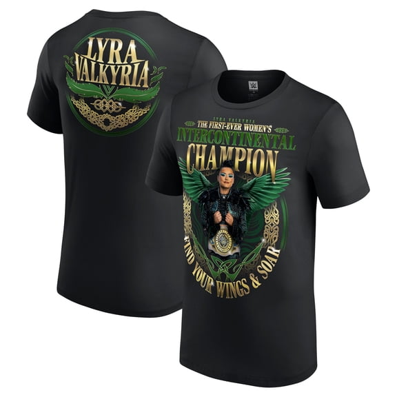 Men's Black Lyra Valkyria First Women's Intercontinental Champion T-Shirt