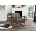 thumbnail image 5 of Modern Nursery Rocking Chair with Hardwood Frame,Soft Upholstery Rocker Accent Chair with Plush Cushion,Comfy Armchair for Living Room Bedroom,Gray, 5 of 5