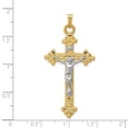 thumbnail image 2 of FJC Finejewelers 14 kt Two Tone Gold INRI Hollow Crucifix Charm 45 x 22 mm, 2 of 6