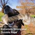 thumbnail image 2 of ddyzya Dog Rope Toys for Large/Medium Aggressive Chewers, Tough Cotton Chew Toy, 3 Feet 5 Knots Indestructible, Tug of War Dog Pull Rope Teeth Cleaning, 2 of 7