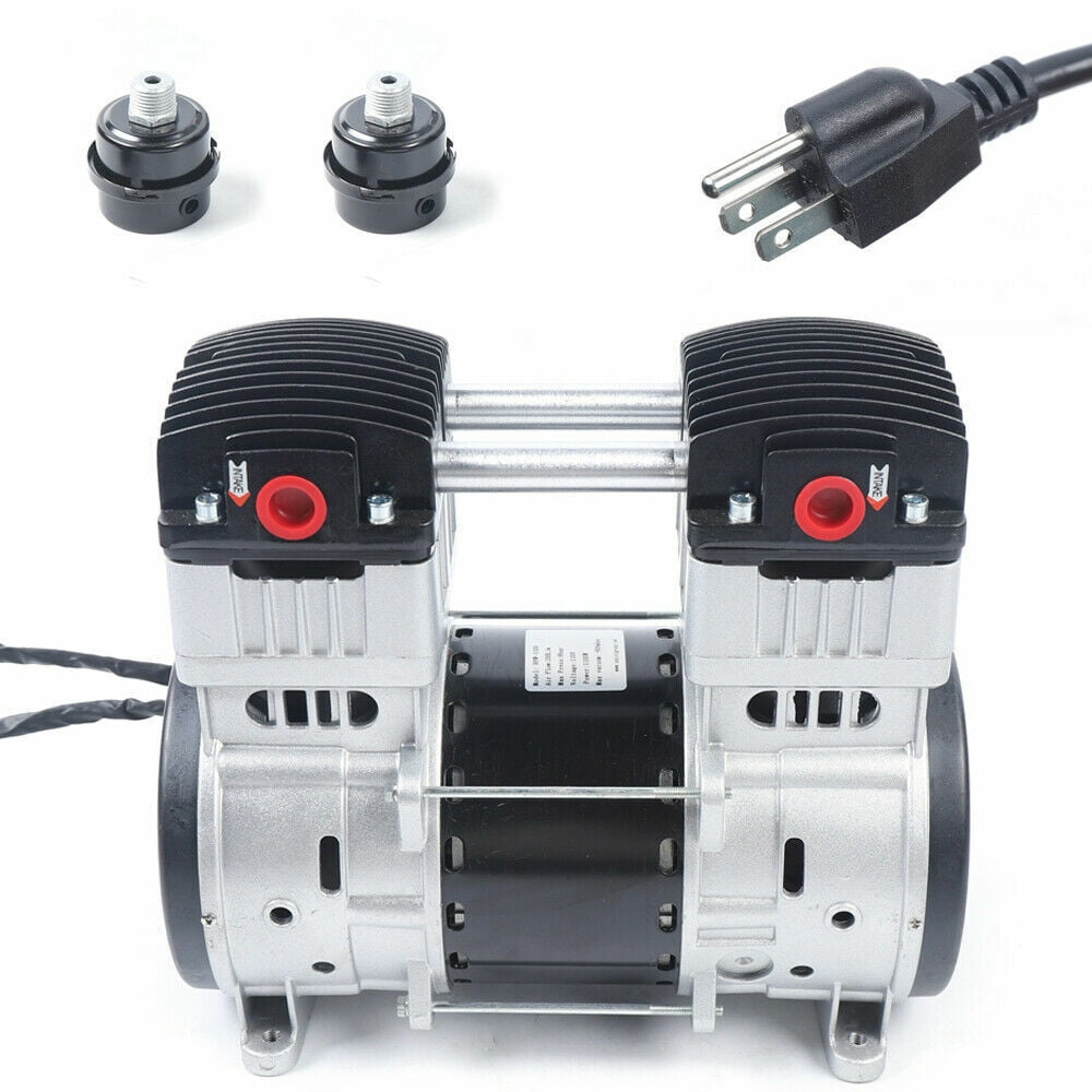 1100W 7CFM Oilless Vacuum Pump Industrial Air Compressor Oil Free Piston Pump
