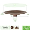 thumbnail image 2 of Achla Extra Large Metal Bird Bath w/Post Mount, Copper Color, 2 of 3