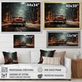thumbnail image 4 of Designart "Winter Classic Red American Car in Snow" Transportation Framed Wall Art Decor - Modern Red Car Old American Bedroom Framed Canvas Wall Art, 4 of 6