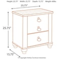 thumbnail image 2 of Signature DESIGN BY ASHLEY - Table de Chevet Willowton - Style Rustique de Ferme - Lavis Blanc, 2 of 8