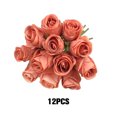 thumbnail image 4 of Bearachild Flores artificiales Flores realistas 12 cabezas Arreglo de boda Faux Anti-fade Rose Centros de Accesorios de fotografía Decoración Rojo naranja, 4 of 6