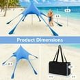 thumbnail image 2 of Resenkos 20 x 20 Feet Beach Canopy Tent with UPF50+ Sun Protection and Shovel-Blue， Easy Set up, Beach Tent Pop up Shade for Camping Trips, Fishing, Backyard Fun or Picnics, 2 of 8