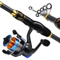 thumbnail image 3 of TOPCHANCES Fishing Rod Kit, Carbon Fiber Telescopic Fishing Pole and Reel Combo with Line, Lure, Hooks and Carrier Bag, Fishing Gear Set for Beginner Adults Sea Saltwater Freshwater, 3 of 16