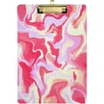 thumbnail image 2 of FMSHPON Pink Yellow Clipboard Hardboard Wood Nursing Clip Board and Pull for Standard A4 Letter 13x9 inches, 2 of 5