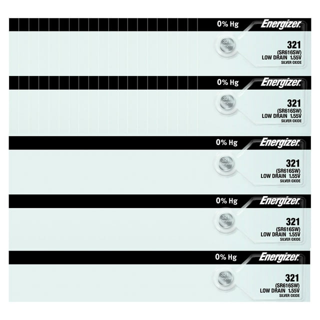 Energizer 321 SR616SW Pile de Montre à Oxyde d'Argent (Lot de 100)
