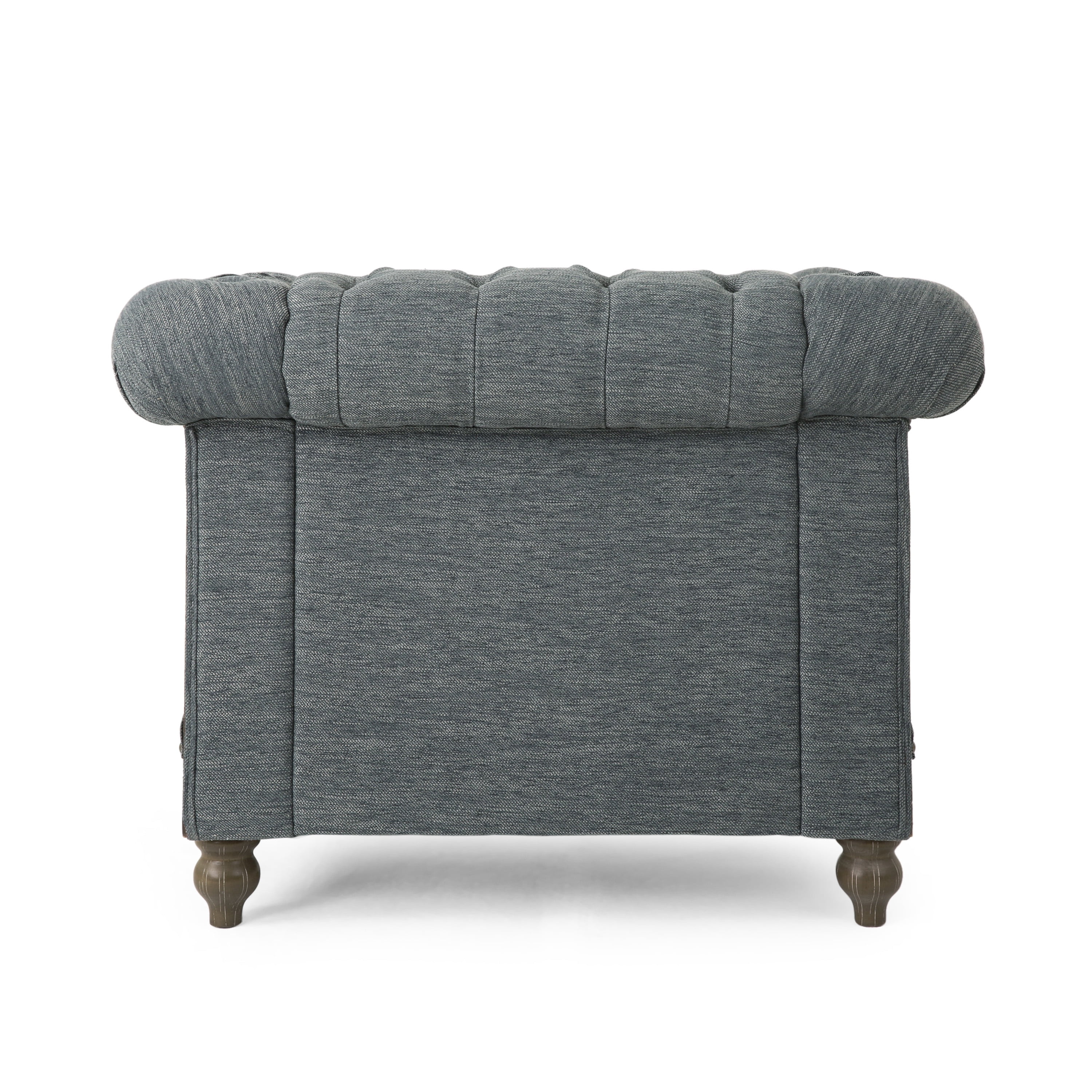 Noble House Petes Charcoal Fabric Club Chair, Gray