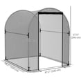 thumbnail image 3 of Outsunny 4.9' x 3.9' Plant Protector from Animals with Zipper Roll-Up Door, 3 of 10