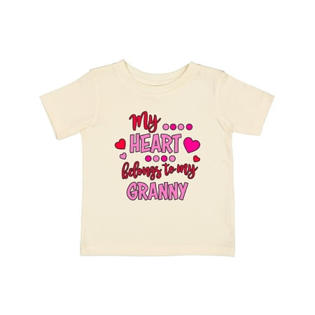 

Inktastic My Heart Belongs to My Granny Gift Baby Boy or Baby Girl T-Shirt
